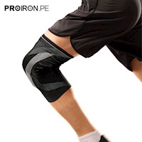 Par de rodillera deportiva PROIRON en forma de V Negro y Gris en talla L