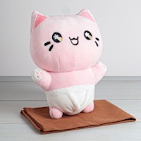 PLUSH TOY (CUTE KITTY/PINK/25 CM)