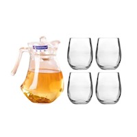 PACK JARRA C/TAPA 1,3L  CON SET 4PZ VASOS 500ml