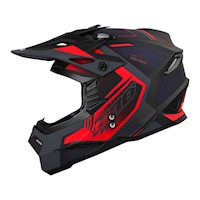 CASCO HRO MX03 PROOP NEGRO MATE/ROJO L