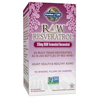Garden of Life Raw Probiotics Resveratrol 350mg 60 Capsulas Vegetarianas