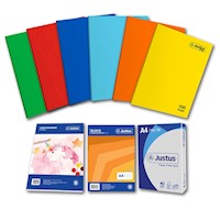 Pack2- Cuadernos 6 colores Cuadric Justus Max +Sketch+Block+ Papel Fotocopia