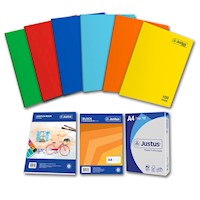 Pack3- Cuadernos 6 colores Tr Reng Justus Max +Sketch+Block+ Papel Fotocopia