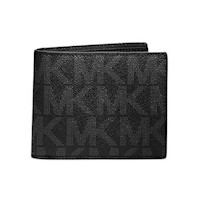 Billetera Bifold Hombre Michael Kors Slim Monogram Negro