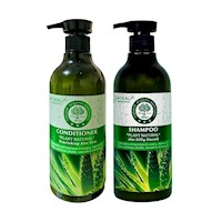 Pack Shampoo + acondicionador de Aloe vera Wokali de 550 ml