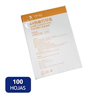 Paquete de 100 hojas térmicas sueltas A4 210x297mm