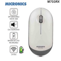 BRICKELL WHITE /SILVER MIC M703RX MOUSE WIFI RECARGABLE