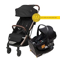 Coche Travel System Eva 3 Negro Champagne Infanti