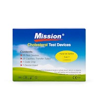 Tira Reactiva para Colesterol y Triglicéridos MISSION CAJA 25 UND