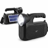 Parlante Bluetooth GTS-2068 con Linterna y Panel Solar Recargable Radio USB TF