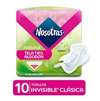 Toallas Higiénicas Nosotras Invisible Clásica - Bolsa 10 UN