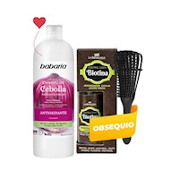 Duo Shampoo Cebolla Babaria más Biotina Brasiliana + Regalo