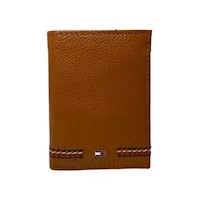 Billetera de Cuero Hombre Tommy Hilfiger Trifold - Marron