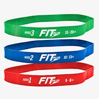 Set de 3 Bandas Elásticas Resistencia Fit Plus