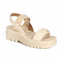 SANDALIA MUJER STHEF CASUAL CREMA 7828