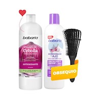 Duo Shampoo Cebolla Babaria más Acondicionador de Ajo + Regalo