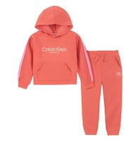 Conjunto Buzo y Polera Calvin Klein Niña - Melon