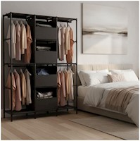Ropero Colgador Multifuncional C4 Organizador de Ropa 3 Cuerpos 170x126x45cm