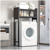 Estante Organizador Multiusos de Metal para Lavadora Baño 2 Niveles 135x70x25cm