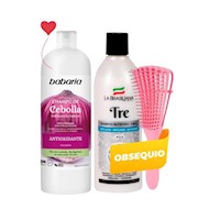 Duo Shampoo Cebolla Babaria más Tre Brasiliana + Regalo