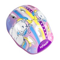 Set De Casco Y Rodilleras Unicornio Infanti