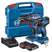 Taladro Percutor GSB 185-LI + Atornillador de Impacto GDR 18V-200 Bosch