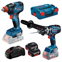 Taladro Percutor 1/2" 2 Bat + Llave de Impacto 18V Brushless Bosch 0615.A00.26D-000