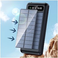 Cargador Power bank Demgel Carga Rápida 15000mAh Solar 4 en 1 Linterna Led