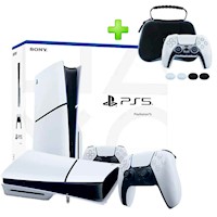 Pack Consola PS5 Slim Lector + Kit 6 en 1 para Mando PS5 Case +Estuche