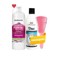 Duo Shampoo Cebolla Babaria más Acondicionador Due Brasiliana + Regalo