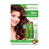 PL Be Natural Hydra Macadamia Shampoo + Conditioner + Desenredante Pack