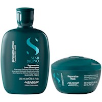 Shampoo Reparador Sin Sal 250ml + Mascarilla Alfaparf Reconstruction