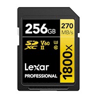 Memoria SD Lexar Professional 256GB - W:270mb/R:180mb 1800x