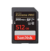 Memoria SD Sandisk 512GB - R200mb - W140mb - Extreme Pro