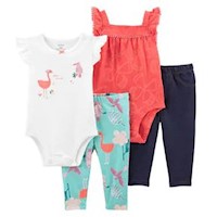 Conjunto Carter's Niña Packx4 piezas - Rosa