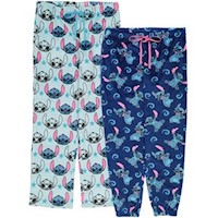Packx2 Pantalones de Dormir Suaves Mujer Disney Stitch