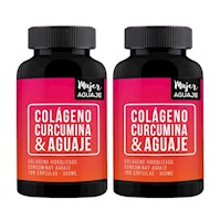 Colágeno, Curcumina y Aguaje 500 mg Mujer Aguaje Pack x 2