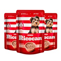 Paté Trocitos de Pollo para Cachorros Ricocan 100g 3un