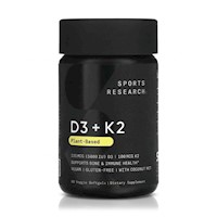 Vitamina D3 + K2 125 mcg/100 mcg (60 Softgels) - Sports Research
