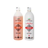 Shampoo Antiresiduos Meno 1Lt + Mascara Alisadora Forte 1Lt La Brasiliana