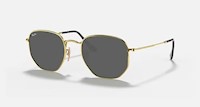 Lentes de sol Ray Ban 3548N Hexagonal Dorado Lunas Gris