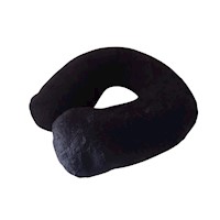 Almohada Cojin Para Cuello En U Con Bolitas Viscoelásticas Negro