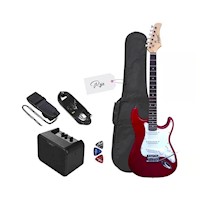 PACK ELECTRICO STRATO RED WINE - AMPLIFICADOR JOYO 10W