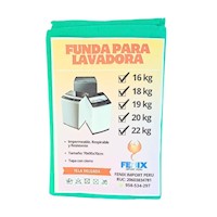 Funda / Forro Para Lavadoras Tela Delgada 10 - 15kg Menta