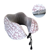 Almohada De Espuma Para Cuello Estampado - Marrón