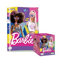 Barbie 2022, 1 álbum tapa blanda + 1 cajita (50 sobres)