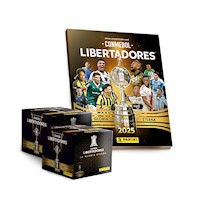 ALBUM COPA LIBERTADORES 2025, ALBUM TAPA DURA + 2 PAQUETONES (100 SOBRES)