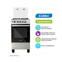 Cocina de pie Coldex Gas Basic 20" 4 Hornillas CX 505 Plus