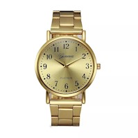 Reloj Geneva Amarillo Elegant Regalo P/mujer Genieka