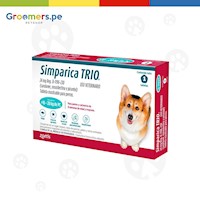 Antipulgas para perros - Simparica Trio X 1 Tableta De 10 A 20  Kg